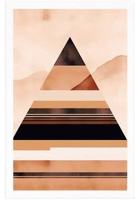 Plakat abstrakcyjne kształty piramid