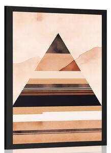 Plakat abstrakcyjne kształty piramid