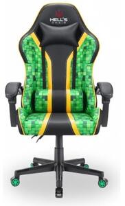 Fotel gamingowy HELL'S CHAIR HC-1005 Kids Cube Zielono-czarny