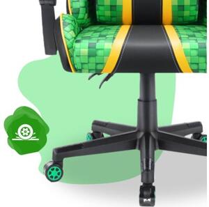 Fotel gamingowy HELL'S CHAIR HC-1005 Kids Cube Zielono-czarny