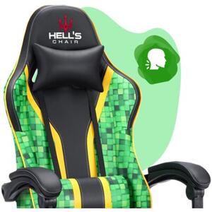 Fotel gamingowy HELL'S CHAIR HC-1005 Kids Cube Zielono-czarny