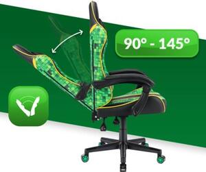 Fotel gamingowy HELL'S CHAIR HC-1005 Kids Cube Zielono-czarny