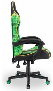 Fotel gamingowy HELL'S CHAIR HC-1005 Kids Cube Zielono-czarny