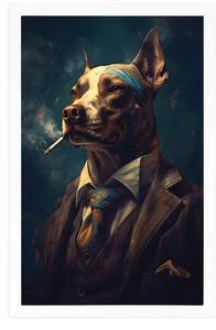 Plakat z psem gangsterskim