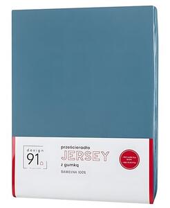 Prześcieradło EUROFIRANY Jersey D91 160 x 200 cm Niebieski