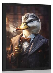Plakat kaczki-zwierzęcego gangstera