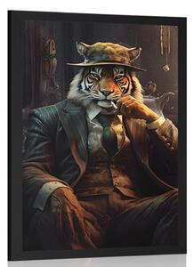 Plakat zwierzęcy-gangsterski-tygrys