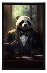 Plakat zwierzęcej pandy gangsterskiej