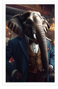 Plakat słoń-zwierzęcy gangster
