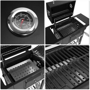 Grill ogrodowy węglowy GOCKOWIAK Ferro Zamykany, żeliwny ruszt, termometr, kółka
