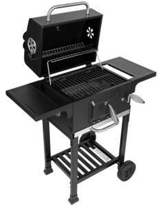 Grill ogrodowy węglowy GOCKOWIAK Ferro Zamykany, żeliwny ruszt, termometr, kółka