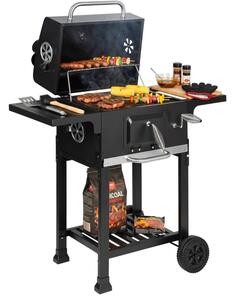 Grill ogrodowy węglowy GOCKOWIAK Ferro Zamykany, żeliwny ruszt, termometr, kółka