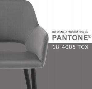 Nowoczesne stylowe krzesło kuchnia jadalnia salon velvet KT205 olivia szary