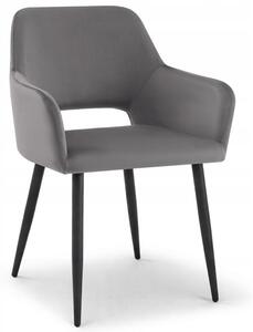 Nowoczesne stylowe krzesło kuchnia jadalnia salon velvet KT205 olivia szary