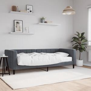Sofa z materacem do spania, ciemnoszara, 80x200 cm, aksamit