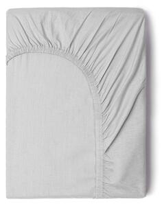 Szare bawełniane prześcieradło elastyczne Good Morning, 140x200 cm