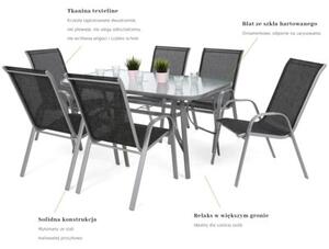 Zestaw mebli ogrodowych HOME & GARDEN Sevilla 697487 Szaro-czarny