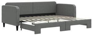 Sofa rozsuwana, ciemnoszara, 90x200 cm, tkanina