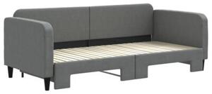 Sofa rozsuwana, ciemnoszara, 90x200 cm, tkanina