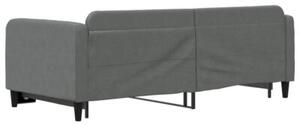 Sofa rozsuwana, ciemnoszara, 90x200 cm, tkanina