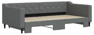 Sofa rozsuwana, ciemnoszara, 100x200 cm, tkanina