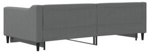 Sofa rozsuwana, ciemnoszara, 100x200 cm, tkanina