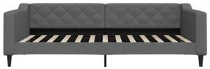 Sofa z materacem do spania, ciemnoszara, 100x200 cm, tkanina