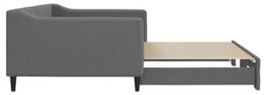 Sofa rozsuwana, ciemnoszara, 100x200 cm, tkanina