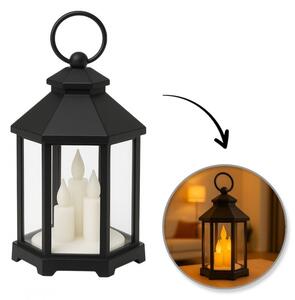 Lampion dekoracyjny LED z imitacją świec 12 x 21 cm - LAMP53