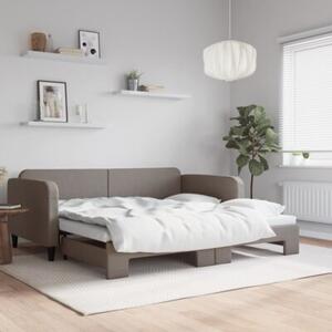 Sofa rozsuwana, kolor taupe, 100x200 cm, tkanina