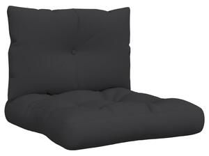 Poduszki na sofę z palet, 2 szt., czarne, tkanina