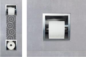 Balneo Wall-Box Paper 2 Inox uchwyt na papier toaletowy wnękowy stal nierdzewna PB-IN2