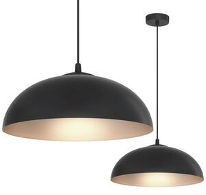 Lampa wisząca Light Home LH Misa 1xE27 klosz 37cm czarny/platynowy