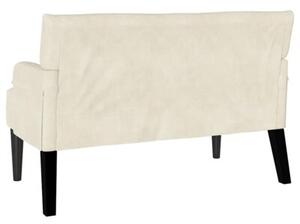 Sofa chesterfield aksamitna kremowa 2-osobowa