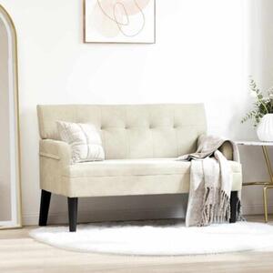 Sofa chesterfield aksamitna kremowa 2-osobowa
