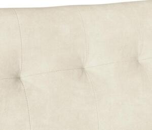 Sofa chesterfield aksamitna kremowa 2-osobowa