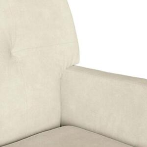 Sofa chesterfield aksamitna kremowa 2-osobowa