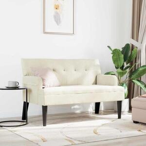 Sofa chesterfield aksamitna kremowa 2-osobowa