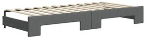 Sofa rozsuwana, ciemnoszara, 100x200 cm, tkanina