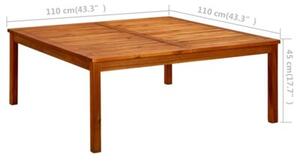 Ogrodowy stolik kawowy, 110x110x45 cm, lite drewno akacjowe