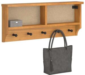 Wieszak ścienny na ubrania sandnes 87x12x35cm drewno lite sosna