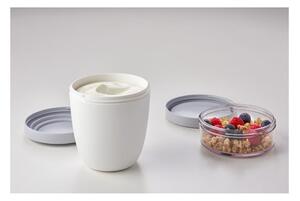 Granatowy pojemnik śniadaniowy na jogurt Rosti Mepal Ellipse