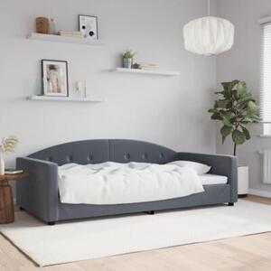 Sofa z funkcją spania, ciemnoszara, 100x200 cm, aksamit