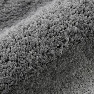 Goldea dywanik łazienkowy z długim włosiem z wycięciem - ciemnoszary 50x60 cm 50 x 60 cm