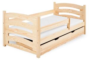 Łóżko dziecięce Mela 80 x 160 cm, sosna Stelaż: Ze stelażem listwowym elastycznym, Materac: Bez materaca