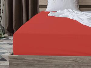 Prześcieradło Jersey do łóżeczka czerwone 70 x 140 cm