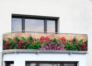 Osłona na balkon w kwiaty, 5 m x 85 cm