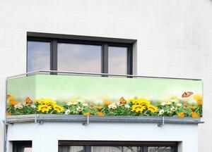 Osłona na balkon w motyle, 5 m x 35 cm