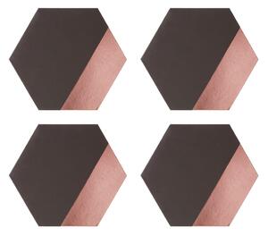 Zestaw 4 mat stołowych ze skóry ekologicznej Premier Housewares Geome, 30x26