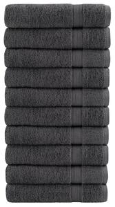 Ręczniki premium, solund, 10 szt., antracytowe, 50x100 cm, 600 g/m²